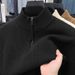 Men’s Half-Zip Stand Collar Knit Sweater – Trendy Casual Pullover For Autumn & Winter, Classic Layering Piece_viptrois.com