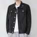 Men's Clothing Plus Size Denim Jacket Men Spring And Autumn Fashion Loose Black Handsome Workwear Jacket Men Large Size_viptrois.com