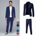 Men's Clothing Suit suit men's two piece business professional formal small suit slim groomsmen groom wedding dress_viptrois.com