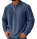 2025 Men's New Solid-color Corduroy Three-button Shirt Collar Men Polo_viptrois.com
