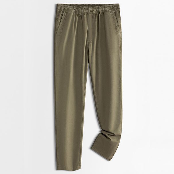 【Pure Cotton Comfortable Sports Sweatpants】No Binding Spring And Autumn Drawstring Elastic Waist Loose Men's Long Pants_viptrois.com
