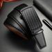 New Men's belt automatic buckle genuine leather leather small mat pattern belt Business All-match casual middle-aged and young men's pants belt_viptrois.com