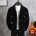 Men's 2025 Hot-Selling Autumn Winter High-End Woolen Coat Stylish Korean Version Fleece-Lined Warm Corduroy Jacket_viptrois.com