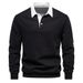 Pure 2025 Cross-Border Autumn Men's Long Sleeve Polo European Size Export Turn-Down Collar High-Quality Casual Versatile_viptrois.com