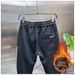Men's Light Luxury Casual Velvet Pants With Cuffs Warm Winter Sweatpants Trendy Sports Style New Embroidered Men's Bottoms_viptrois.com