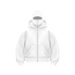Unisex Zip-Up Hooded Sweatshirt - Lightweight Casual Pullover With Double Hood For Autumn & Winter (Black/White/Gray/Red)_viptrois.com