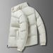 Men's Oversized Quilted Puffer Jacket Workwear Style Winter Coat With Stand Collar, Water-Resistant & Windproof Polyester Fill, Plus Size XL-8XL_viptrois.com