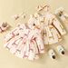 Babies' clothes 0-2 years old baby giraffe print dress flying sleeves long-sleeved casual skirt bow headband_viptrois.com