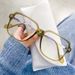 New Trendy TR Square For Women, Personality Fashion Anti-Blue Light Glasses, Large Plain Glasses Frame 8502_viptrois.com