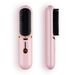 Wieless Staightening Comb Lazy Pink Staight And Cul Dual-use Non-damaging Potable USB Rechageable Hai_viptrois.com