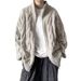 Men’s Oversized Mesh Knit Cardigan – Breathable V-Neck, Lightweight & Stretchy, Black/Khaki/Blue (Sizes S-2XL)_viptrois.com