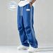 Men's Quick-Dry Striped Casual Pants - Breathable Summer Trousers For Everyday Wear, Straight Fit & Versatile Styling_viptrois.com