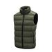 Men's Quilted Puffer Vest - Trendy Lightweight Winter Sleeveless Jacket With Stand Collar (Grey/Black/Army Green/Navy) - Oversized Fit For Layering_viptrois.com