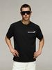 Men's Summer Short Sleeve Tee, Retro American Block Font & Arc Logo Print, Loose Fit Casual Trendy Daily Top_viptrois.com