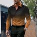 Men's Clothing Men's Slim Fit Ombre Digital Print Long Sleeve Shirt - Breathable Casual Office Wear For Spring & Autumn_viptrois.com