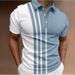 2025d Summer 3D Digital Print Commuter Youth Men's Zipper Casual Polo Shirt Top_viptrois.com