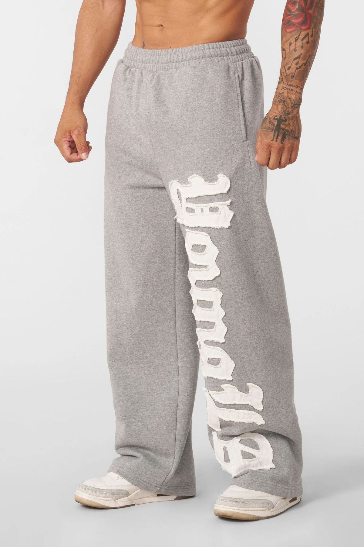 Men's Athletic Jogger Pants - Embroidered Cotton Blend Sweatpants For Running, Gym & Casual Wear - Straight Leg Comfort Fit (Multiple Colors)_viptrois.com