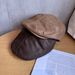 Women's Hats Retro Suede Backwards Forward Hat For Women Summer Versatile Hot Girl Personality Niche Face Small Beret Hat_viptrois.com