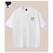 Men's Clothing Cotton Short Sleeved T Shirt Embroidery Loose Large Size T-Shirts_viptrois.com