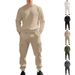 Men's Autumn Winter Heavyweight Jacquard Sweatshirt Set Casual Sportswear Two Piece Set_viptrois.com