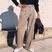 Men's Clothing High Waisted Suit Trousers Double Pleats Loose Straight Trousers Free Ironing Casual Suit Trousers_viptrois.com