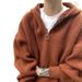 Loose Half Zipper Hooded Sweater Men's Autumn And Winter Knitted Sweater Pullover Jacket_viptrois.com