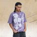 American-syle Washed Disressed Shor T-shir Wih Full Porrai Prin And Oversized Design, One-piece Raglan_viptrois.com