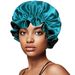 Cross Border New Satin Sleeping Cap Double Layer Double Sided Versatile Hair Care Cap Fashionable Elastic Extra Large Shower Cap Wholesale_viptrois.com