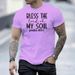 Bless The Lord Oh My Soul Psalm 103:1 Printed T-Shirt, Summer Men's Casual Short Sleeve Top_viptrois.com