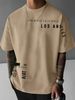 Men's Clothing Trendy Hip Hop High Street Loose Round Neck Short Sleeved Letter Printed T Shirt Tops_viptrois.com