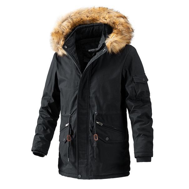 Autumn And Winter European And American Long Washed Jackets For Men With Fleece Casual Wear And Outerwear_viptrois.com