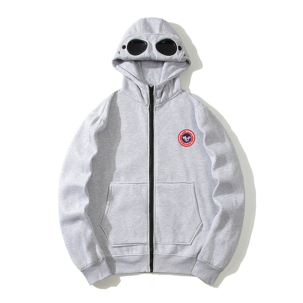 Men's Clothing New Spring American Street Style Loose Fit Versatile Street Fashion Badge Glasses Hat Zipper Hoodie_viptrois.com