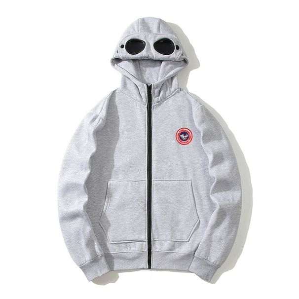 Men's Clothing New Spring American Street Style Loose Fit Versatile Street Fashion Badge Glasses Hat Zipper Hoodie_viptrois.com