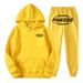 Men's Clothing Street Trend FINESSE Creative Letter Print Men And Women Sweatshirt Suit_viptrois.com