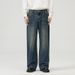 Men's Clothing Three Color New Baggy Jeans Straight Loose Wide Leg Trousers Washed Elastic Jeans For Men And Women_viptrois.com