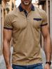 Men's Clothing Short Sleeved Elastic Denim Polo Shirt Men's Lapel T Shirt Slim Fit Top_viptrois.com