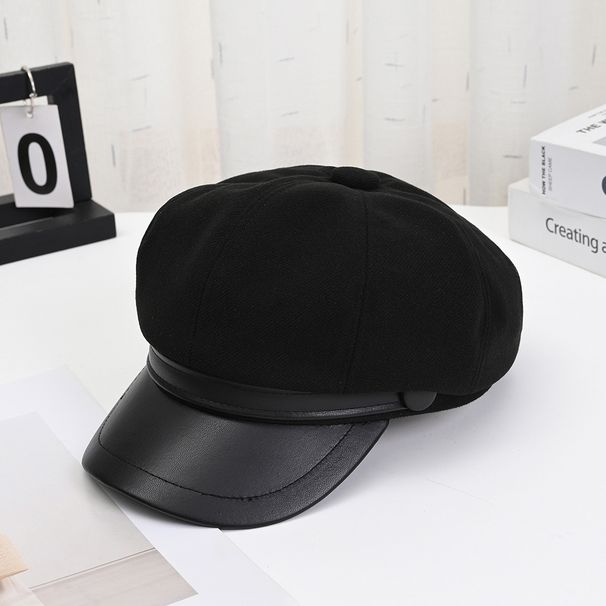 New Octagonal Autumn Winter Face Slimming Beret Women's Fashionable Painter British Fashion Hat_viptrois.com