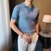 Men's Clothing New Business Men's Tops Handsome V Neck All Match High End Knitted Polo Shirt_viptrois.com