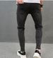 Men's Ripped Patch Jeans Stretch Pants_viptrois.com
