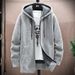 Men's Fleece-Lined Hooded Sweater Jacket - Winter Warm Pullover With Soft Touch For Casual Outfit (Available In 5 Colors & Sizes)_viptrois.com