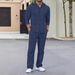 Men's Linen Hooded Shirt & Pants Set - Relaxed Fit Casual Outfit For Spring & Autumn (Beige/Gray, S-XXL) | Breathable Natural Fiber Lounge Wear_viptrois.com