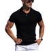 2025d Polo Shirt Men Outdoor Short Sleeve Black Men's Turn-down Collar T-Shirt Summer Sports Comfortable Top_viptrois.com