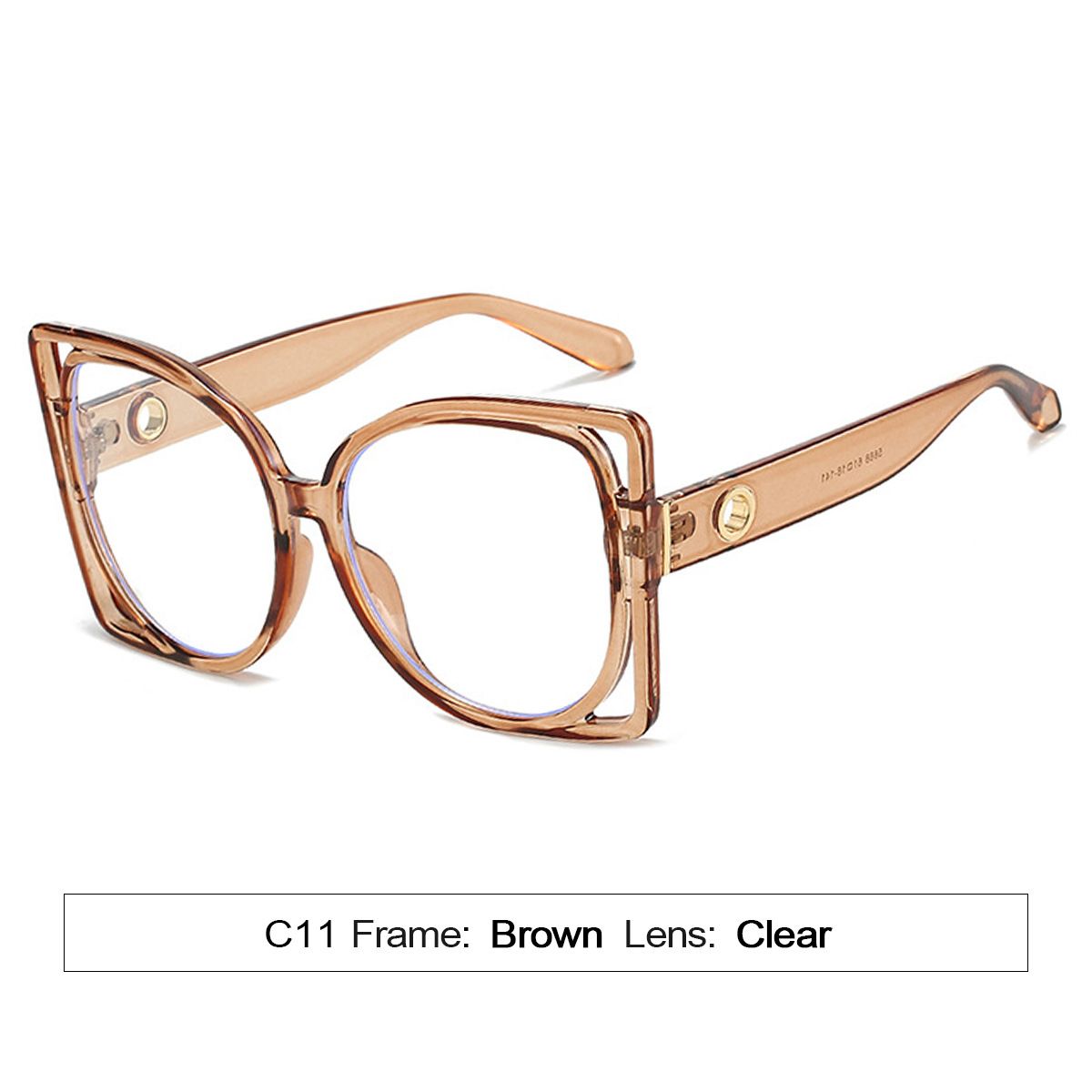 Men's Sunglasses Women's Sunglasses Anti Ultraviolet Sunshade Glasses Fashionable Hollow Square Large Frame_viptrois.com