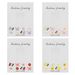 Children's Accessories New Ins Colorful Fruit Butterfly Flower Earrings 8 Piece Set Creative Small Accessories Crystal Card Earrings_viptrois.com
