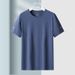 2025d Ice Silk Short Sleeve Men Summer Loose Plus Size Casual Versatile T-Shirt Korean Style Trendy Clothing Men's T_viptrois.com
