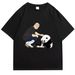 Casual Urban Fashion For Men & Women Panda Graphic Print T-Shirt Oversized Relaxed Fit 100% Cotton Unisex Streetwear_viptrois.com
