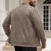 25 Suede Men's Zipper Flight Jacket With A Simple European And American Solid Color Patchwork Design For Men_viptrois.com