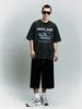 Offline Warning Triangle Heavyweight Washed Graphic T-Shirt Men's Oversized Streetwear Tee_viptrois.com