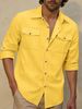 Men's Linen Casual Shirt – Breathable Long Sleeve Button-Down, Relaxed Fit, Euro-American Style (S-XXXL)_viptrois.com