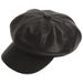 New Autumn Winter Octagonal Men And Women All-match PU Leather Beret Korean Version Outdoor Casual Hat_viptrois.com